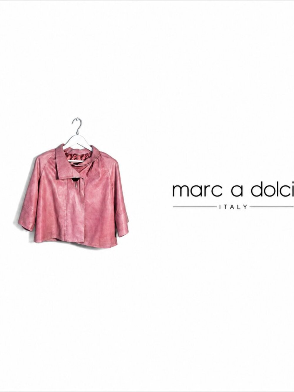 Marc A Dolci Pink Leather Jacket - Large